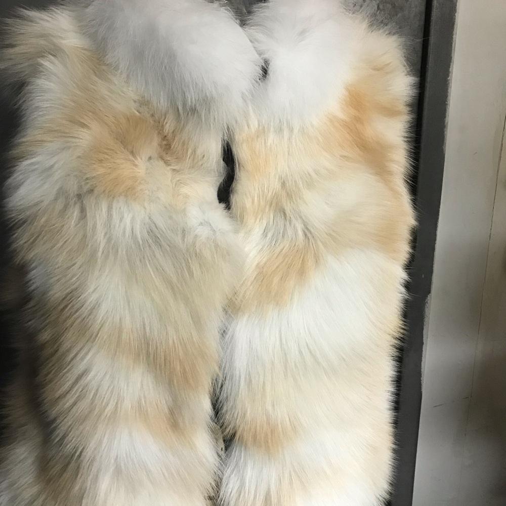 A Kit Fox vest with white Fox Collar